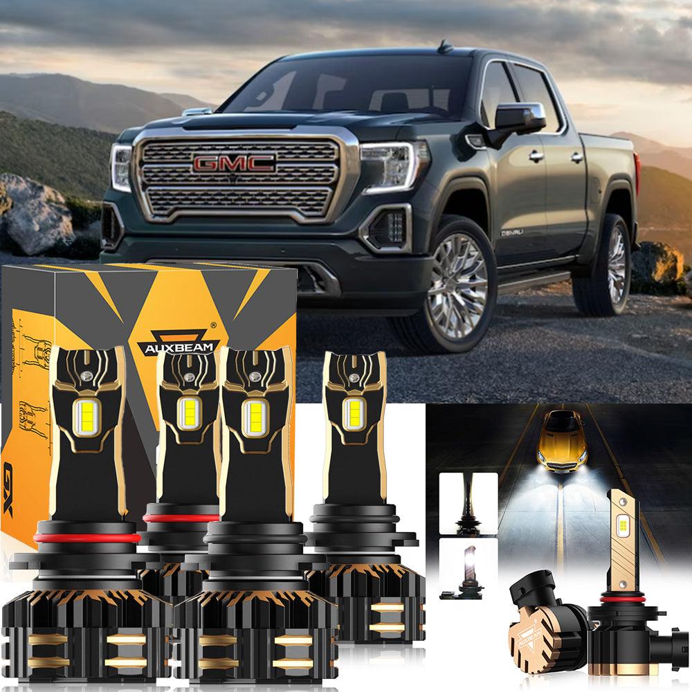 Para 2007 GMC Sierra 1500 HD Classic 9005 9006 Paquete de bombillas LED para faros delanteros