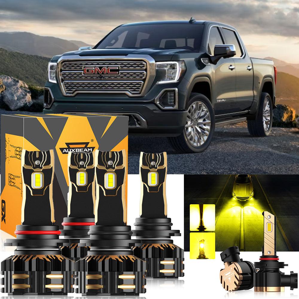 Para 2003 GMC Sierra 1500 HD 9005 9006 Paquete de bombillas LED para faros delanteros