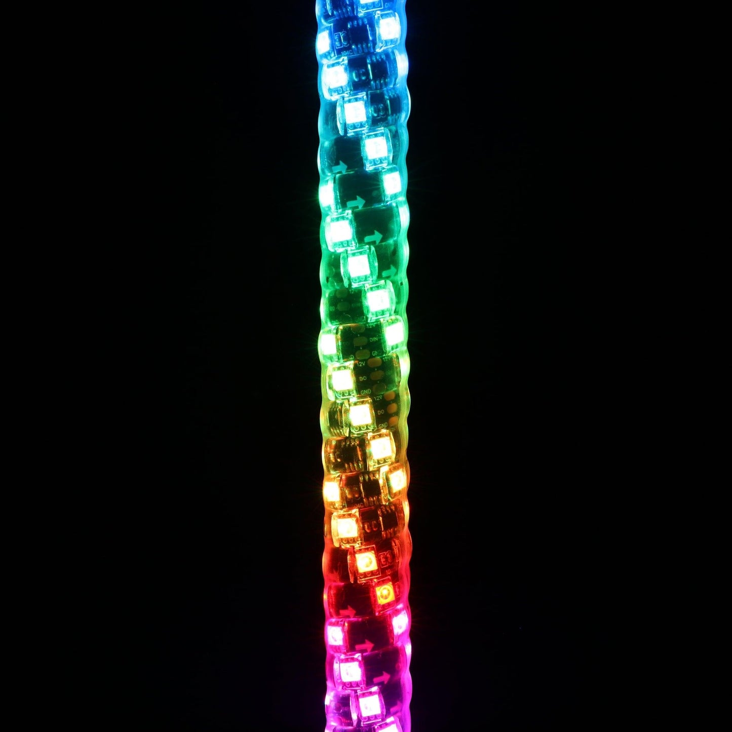3FT RGB LED Whip Light Rotating Color Changing Flag Pole with Remote Control