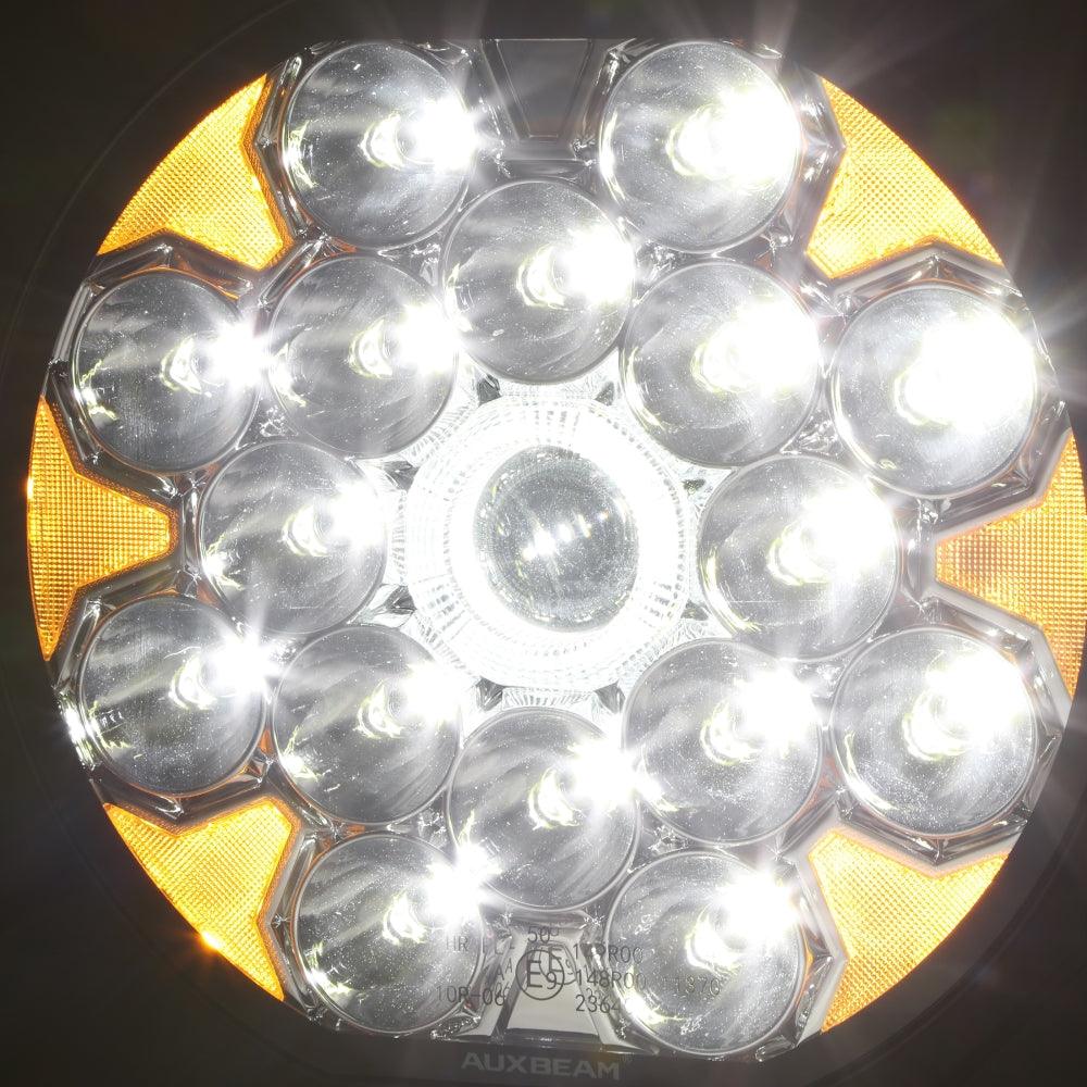 360-Ultra Series 8,5 pulgadas 220W LED Spot luz de conducción luces todoterreno con DRL blanco y luz de señal de giro ámbar