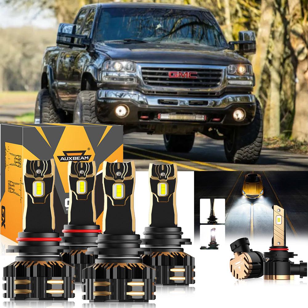 Para GMC Sierra 2500 9005 9006 2003-2004 Paquete de bombillas LED para faros delanteros