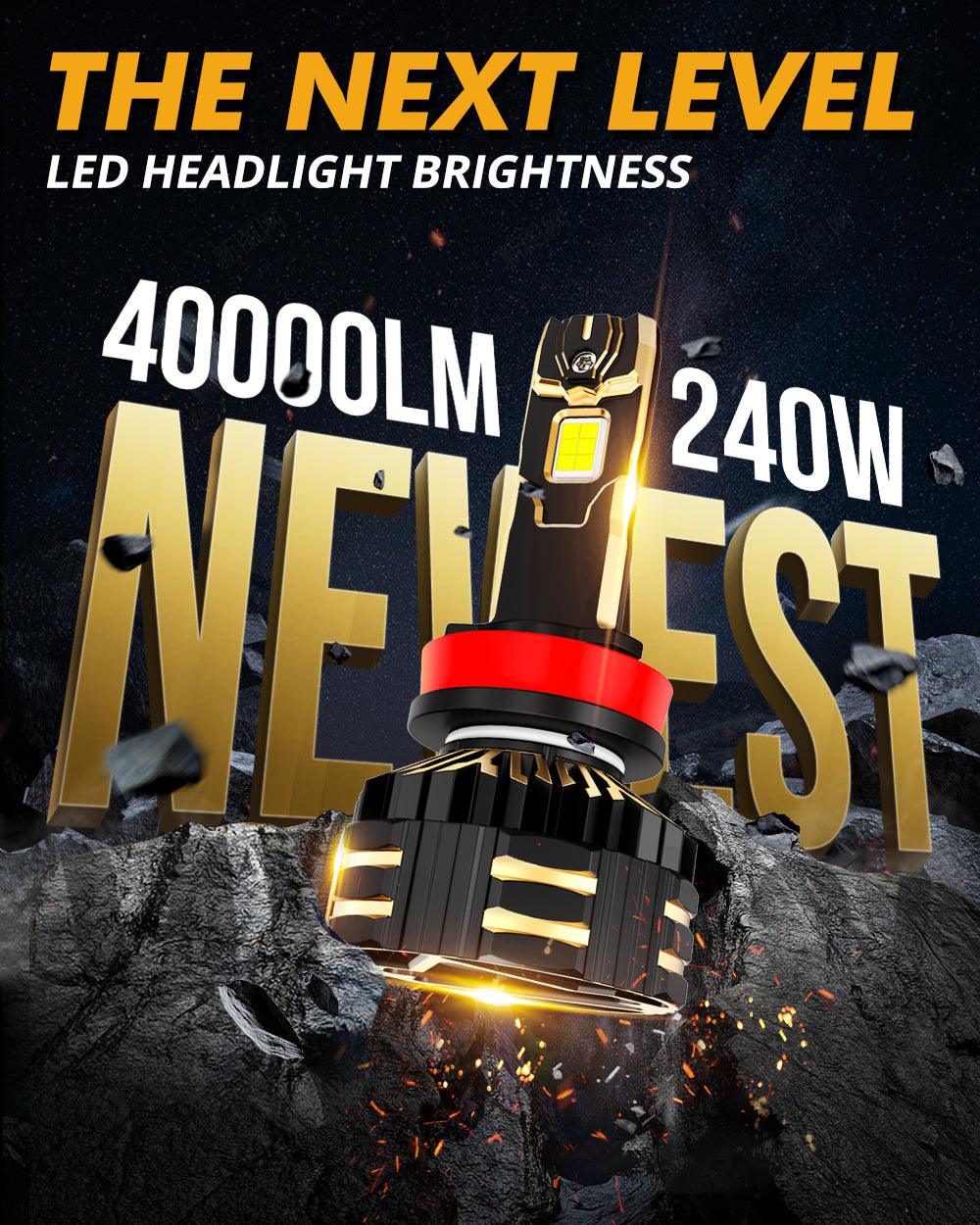 🆕Bombillas LED para faros delanteros H11/H9/H8/H16JP 240W 40000LM Serie GX-ULTRA 6500K Blanco frío | 2 bombillas
