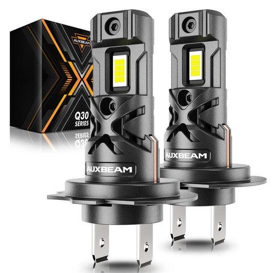 Bombillas para faros delanteros LED H7 Serie Q30 Inalámbricas más brillantes 60W 16000LM 6500K Blanco frío | 2 bombillas