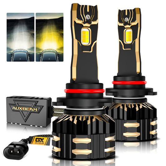 Bombillas para faros delanteros LED de alta potencia y brillo, serie bicolor GX, 25000 lm, 110 W, conmutación de doble color