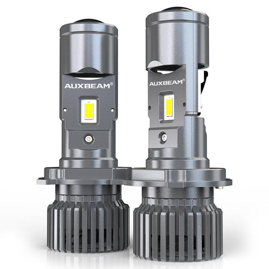 Bombillas de faros LED H4 110W 10000LM Mini lente de proyector Bi-LED faro 6000K blanco frío | 2 bombillas
