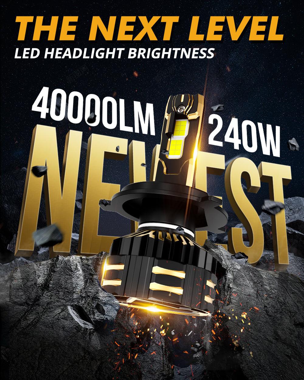 🆕Bombillas LED H4 para faros delanteros 240W 40000LM Serie GX-ULTRA 6500K Blanco frío | 2 bombillas
