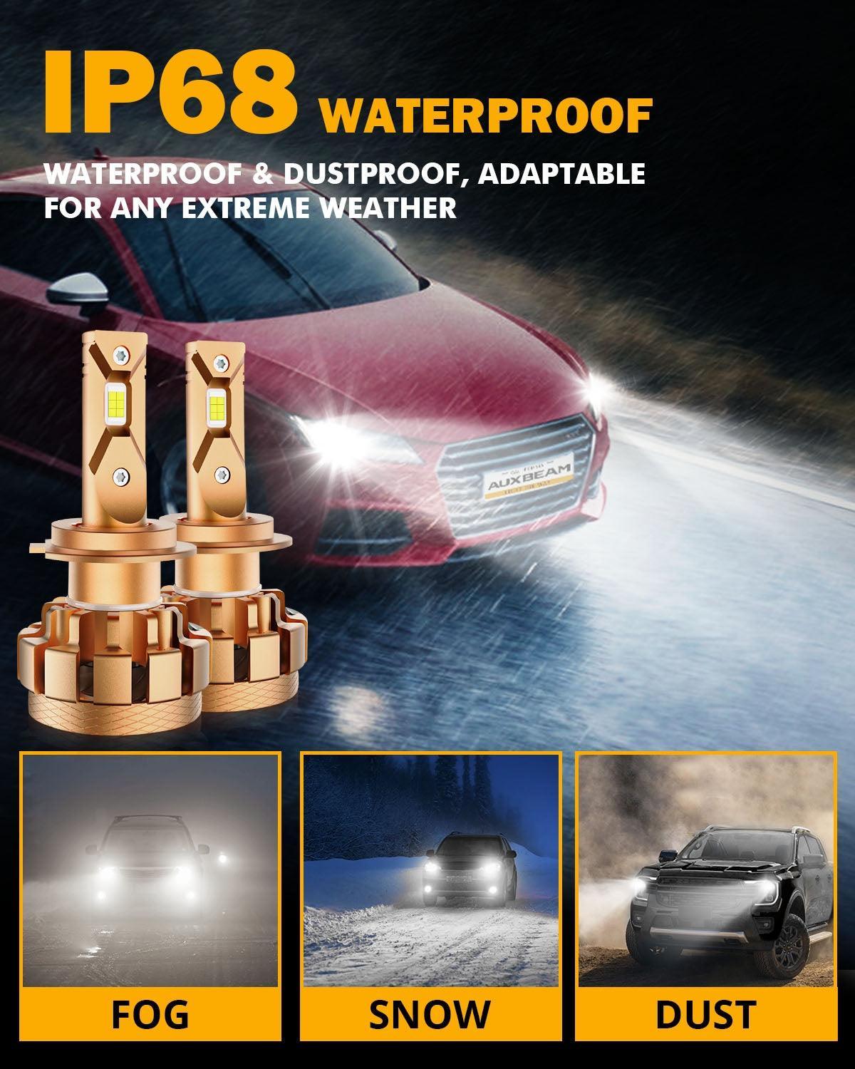 H7 LED Headlight Bulbs 70W 18000LM F-16 Plus Series Brightest 6000K Cool White | 2 bulbs