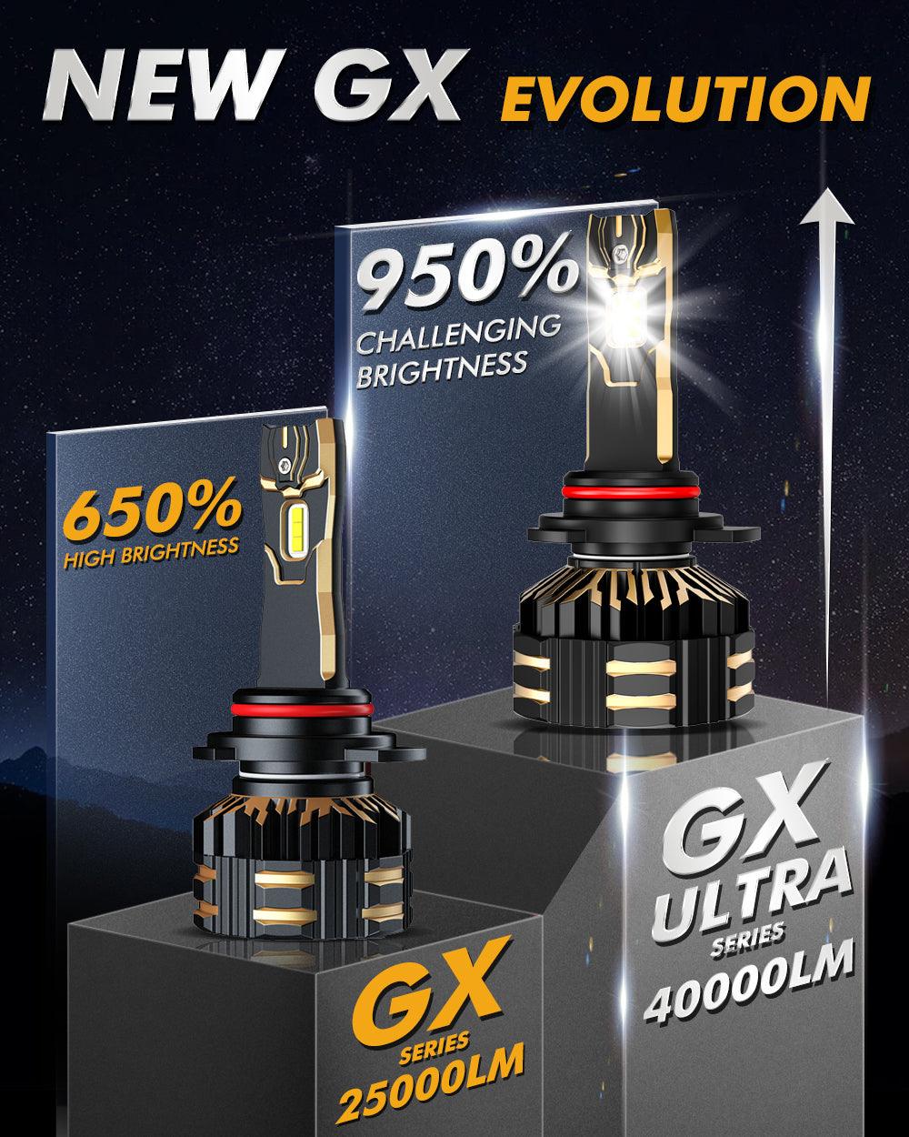 🆕9012/HIR2 Bombillas LED para faros delanteros 240W 40000LM Serie GX-ULTRA 6500K Blanco frío | 2 bombillas