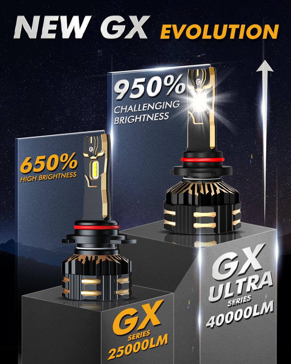 🆕9005+H11 Bombillas LED para faros delanteros 240W 40000LM Serie GX-ULTRA 6500K Blanco frío | 4 bombillas