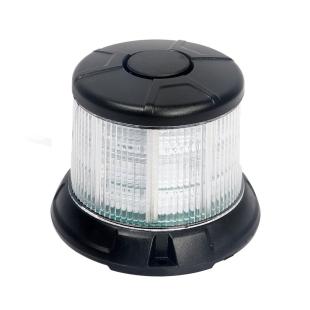 Baliza giratoria LED naranja cabujón transparente