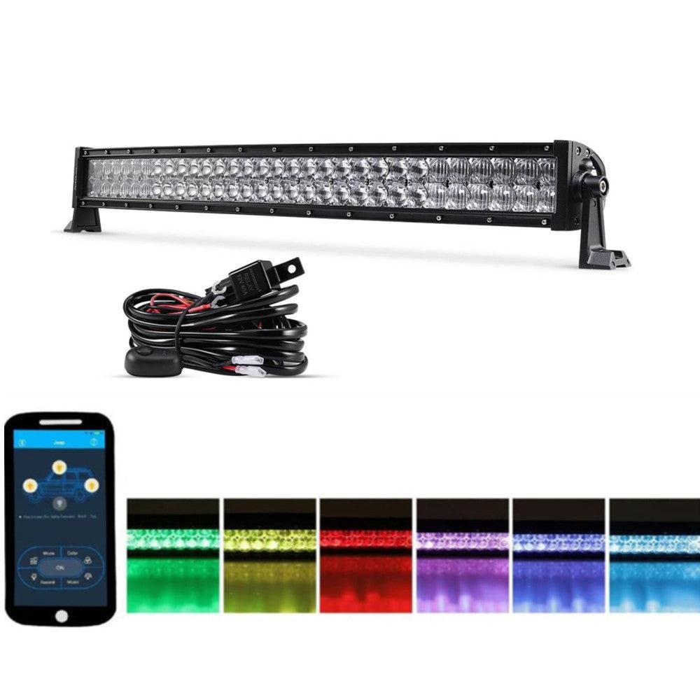 32 inch V-Series Curved RGB Color Changing Off Road Led Light Bar