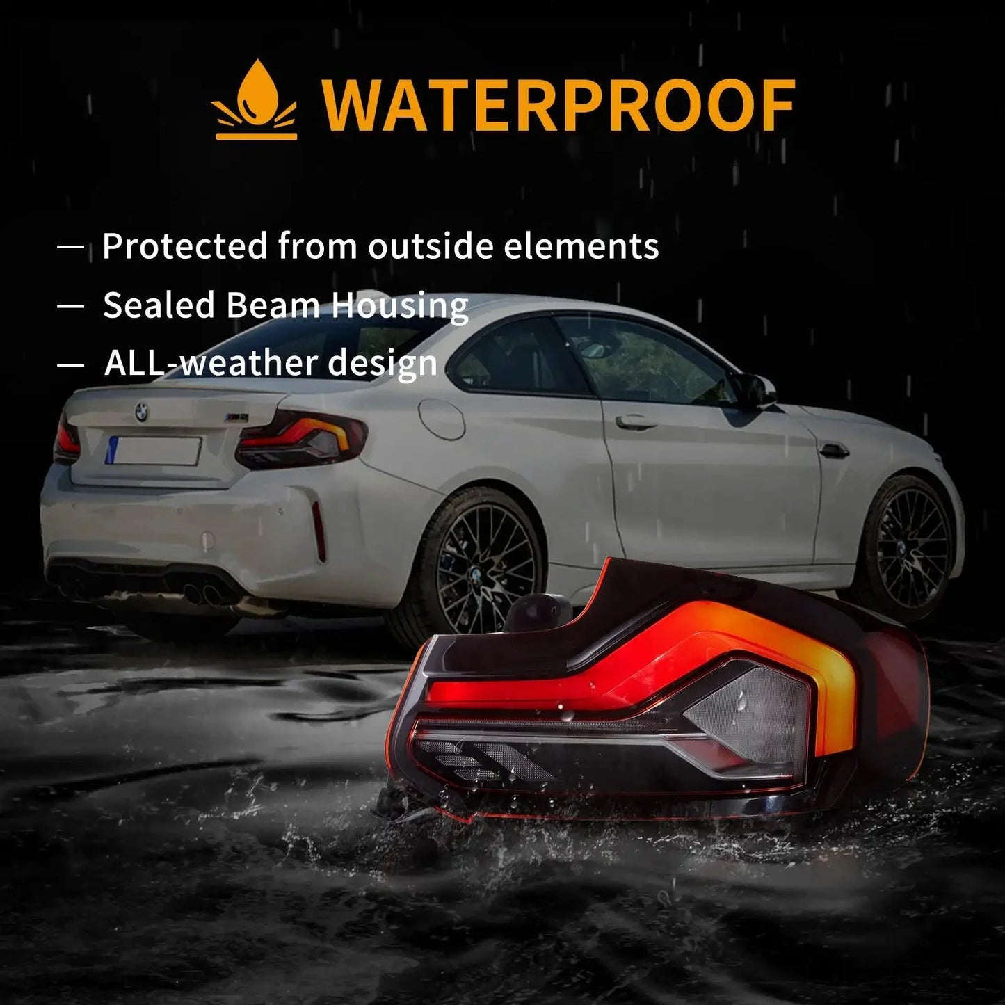 LED Tail Lights Assemly With Start-up Animation Effect (Pre-order) For 2014-2021 BMW 2 Series (F22 F23) M2 (F87)