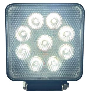 Phare de travail carr← 9 leds magn←tique