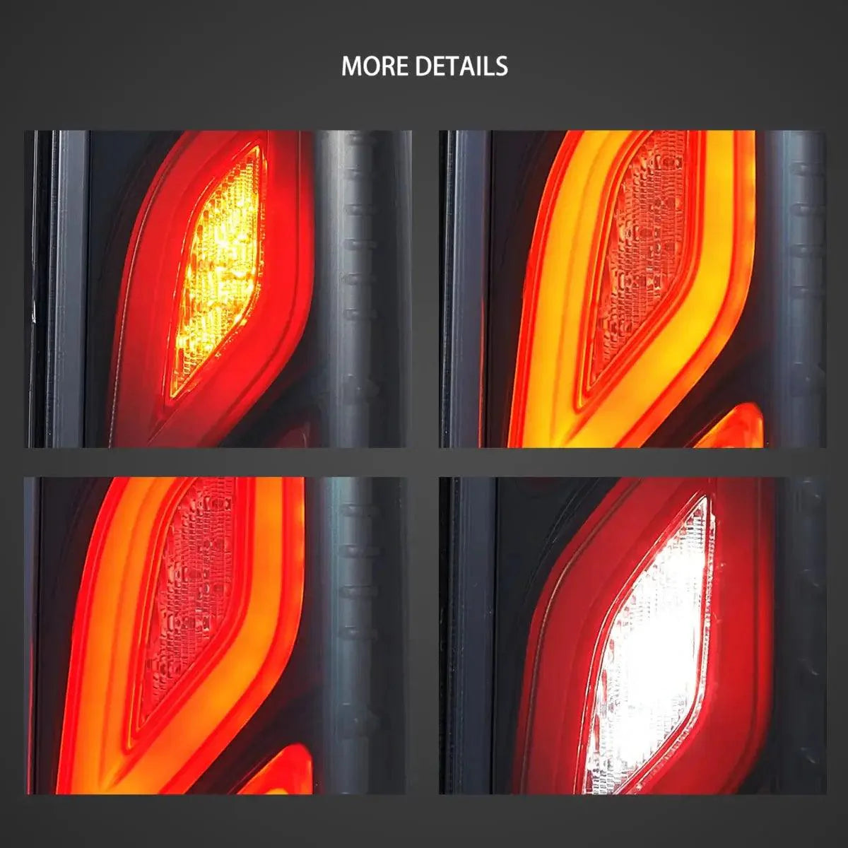LED Tail Lights Assembly W/Animation DRL For 2005-2018 Toyota Hiace 5th Gen (H200)