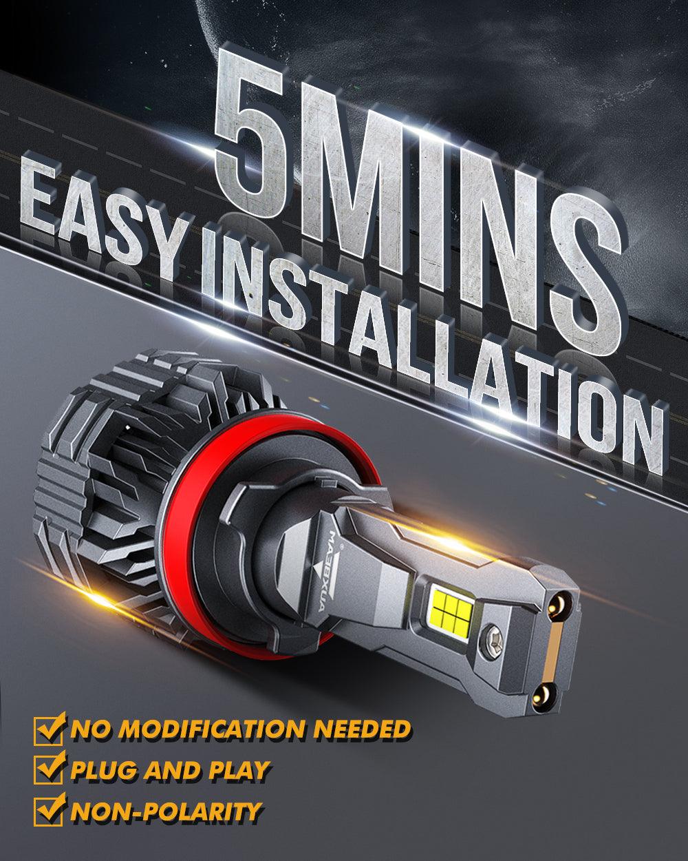 H11 LED Headlight Bulbs 110W 24000LM F22 Series High Brightness 6500K Cool White | 2 bulbs