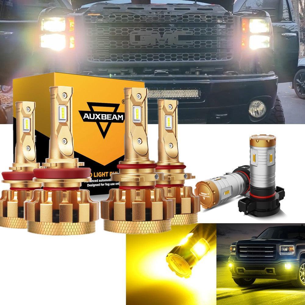 Para GMC Sierra 2500 HD F-16 Plus Series 2007-2014, bombillas LED Canbus integradas de grado automotriz, 14000 lm, paquete de luces altas y bajas.