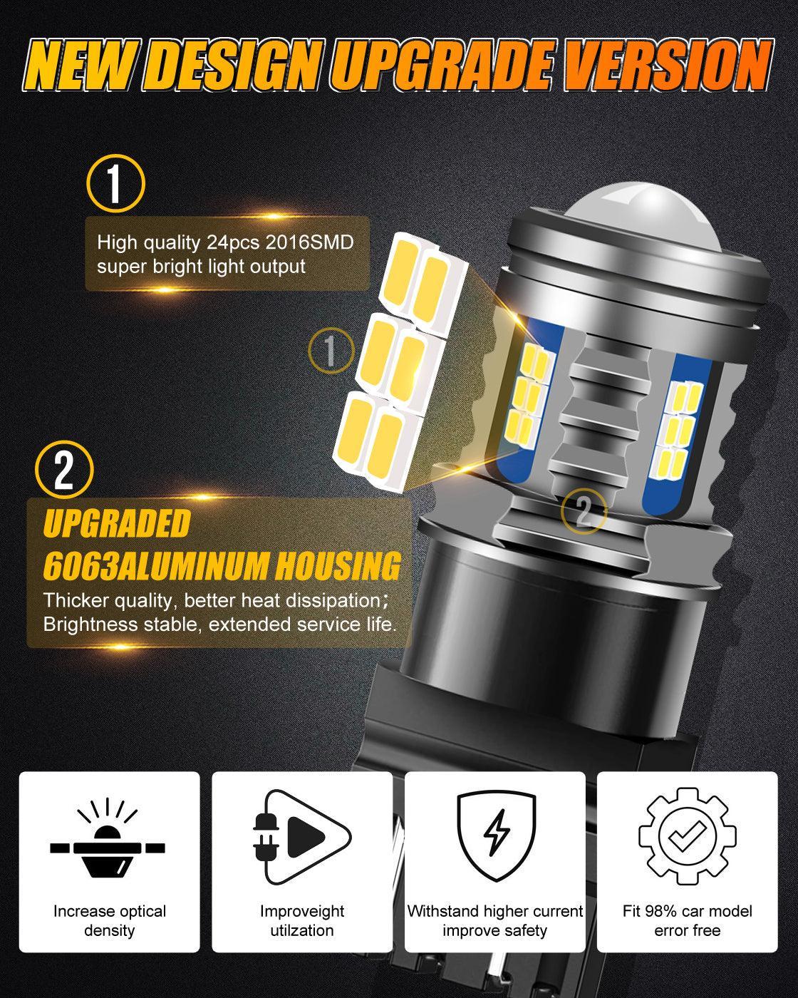 For 2003-2007 GMC SIERRA 1500 2500 3500 HD CLASSIC T1 Series Temperature Control 16000LM LED Light Bulbs High Low Beam Bundle