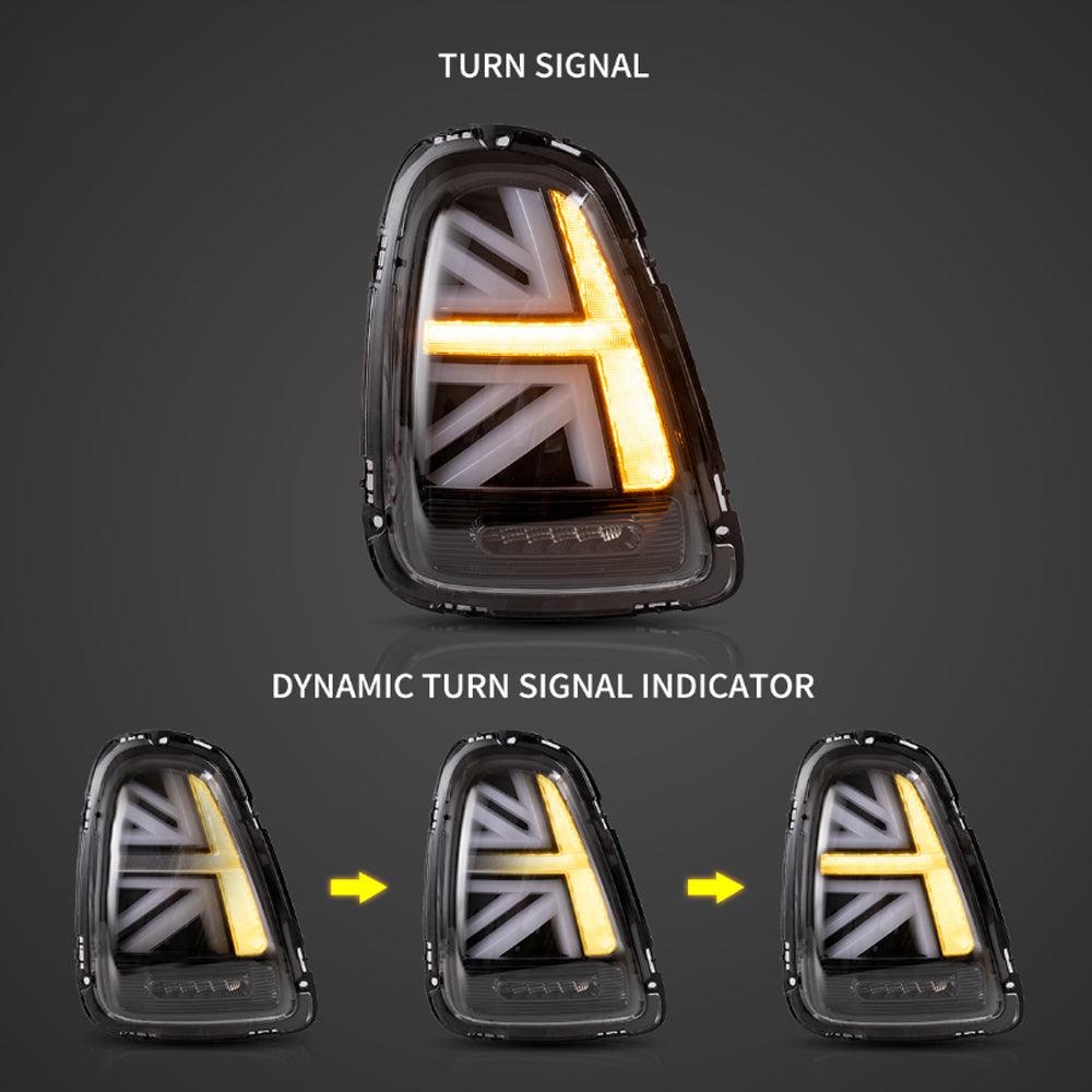 LED Tail Lights Assembly With Amber Sequential Turn Signal For 2007-2015 Mini R Series 2th Gen (R56 R57 R58 R59)