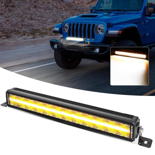 SP-DRL Series 22 Inch 139W 16320LM Dual Row Off Road LED Light Bar With Amber&White DRL