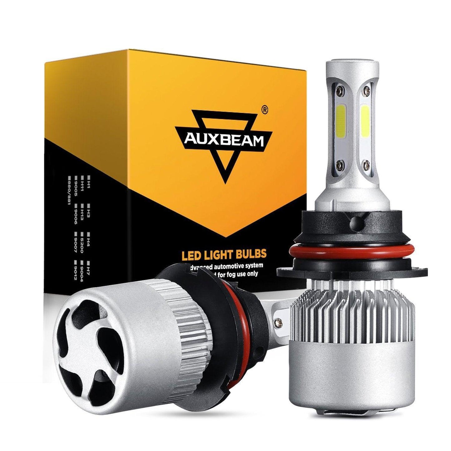 Bombillas de faros LED 9004/HB1 72W 8000ML Serie S2 Super Brightes COB 6500K Blanco frío | 2 bombillas