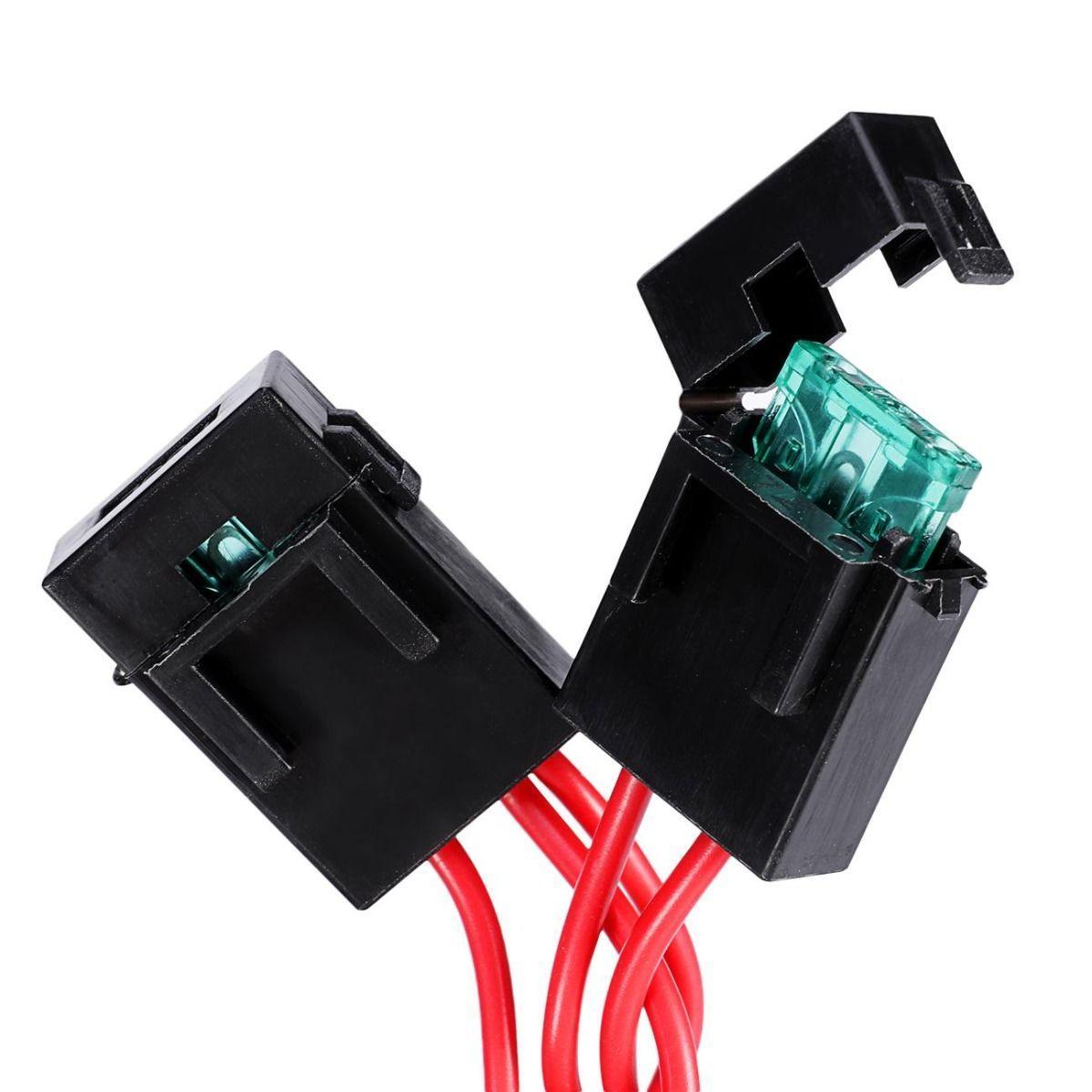 (1 cable 14 AWG para barra de 300 W) Arnés de cableado de barra de luz LED con fusible Interruptor de encendido/apagado de relé de 40 A