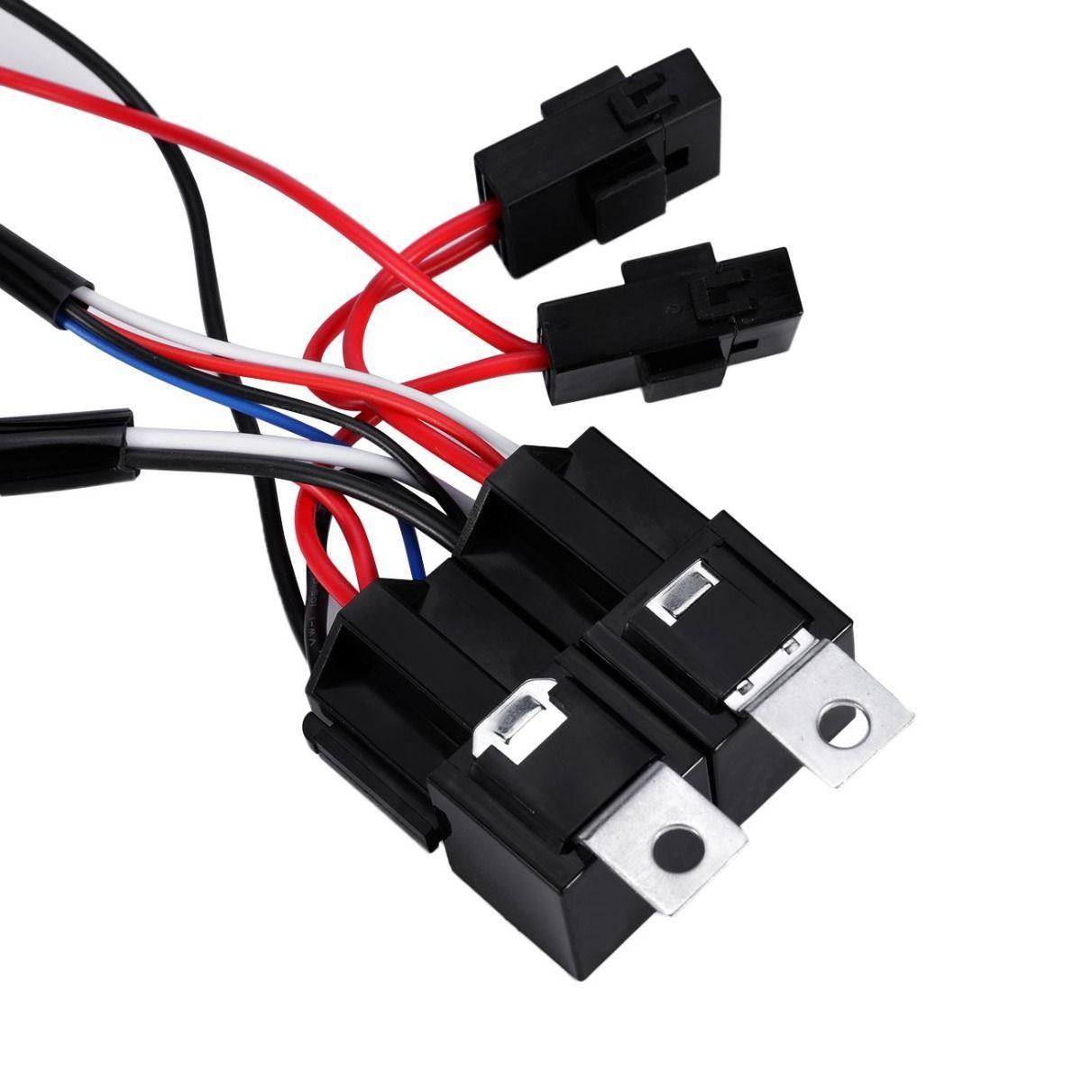 (1 cable 14 AWG para barra de 300 W) Arnés de cableado de barra de luz LED con fusible Interruptor de encendido/apagado de relé de 40 A