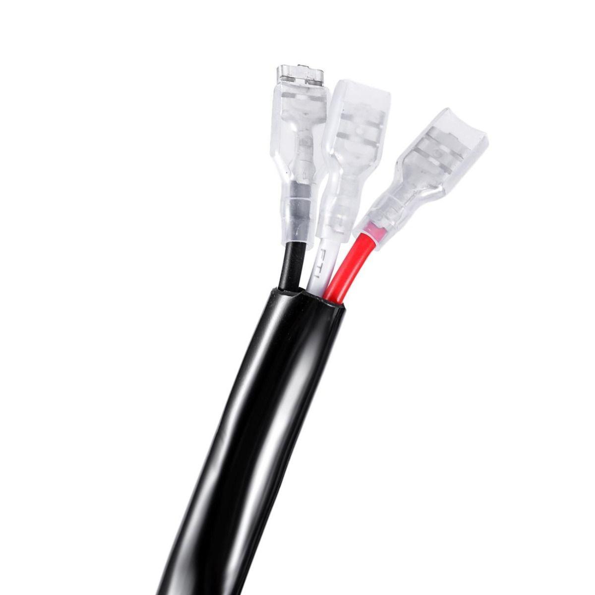 (1 cable 14 AWG para barra de 300 W) Arnés de cableado de barra de luz LED con fusible Interruptor de encendido/apagado de relé de 40 A