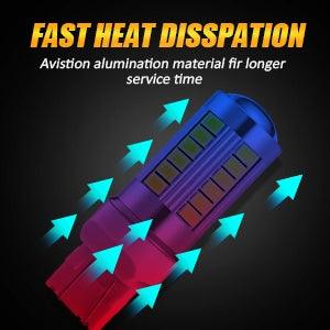 T20 7443 7440 LED Backup Reverse/Turn Signal/Brake Tail Light 20W 4000LM 6500K White 33LED Series | 2 Bulbs