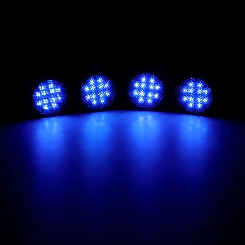 (4pcs/set) RGBW Neon LED Front Grille Lights with Wireless RF Remote Controller, Smartphone Bluetooth Controlled APP Compatible for 2007-2017 Wrangler JK