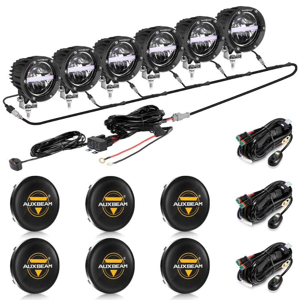 C4 Series | 4 Inch 110W 11000LM LED Pods Offroad LED Driving Lights with Amber DRL