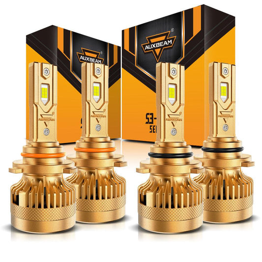 🆕9005+9006 Bombillas LED para faros delanteros Serie S3 Pro Decodificador dual CAN-BUS Sin errores 12V 120W 24000LM 6500K Blanco frío |4 bombillas