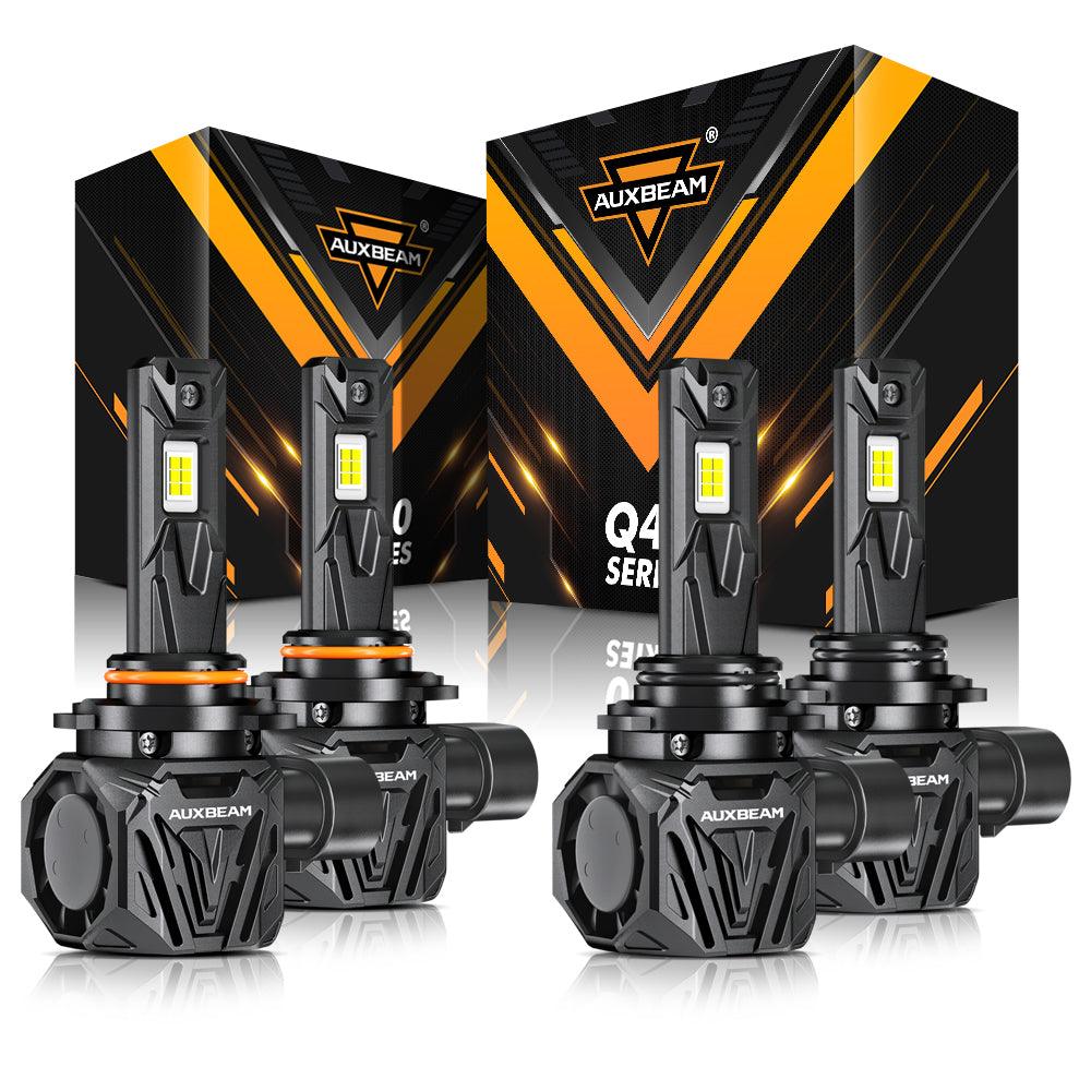 🆕9005+9006 Bombillas LED para faros delanteros Serie Q40 Brillo ultraalto 120W 30000LM 6500K Blanco frío | 4 bombillas