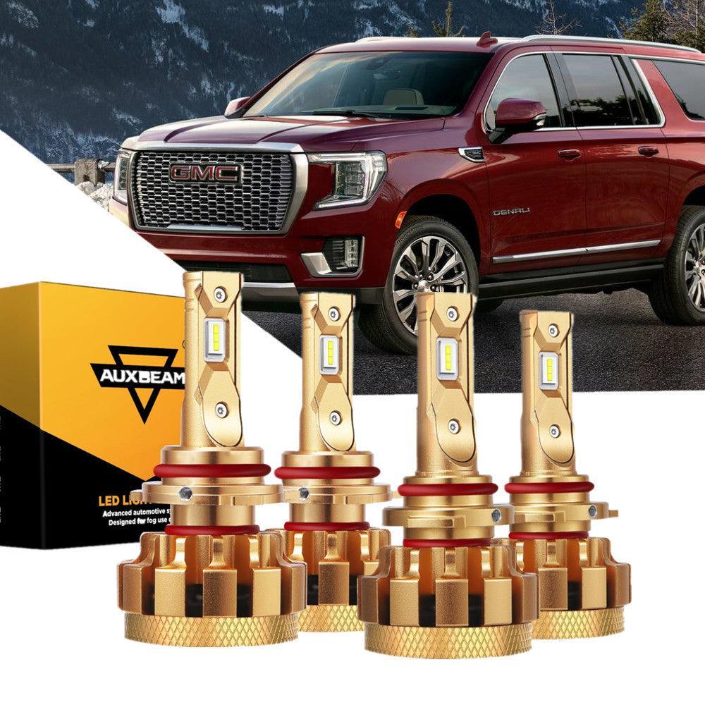 For 2002-2006 GMC Yukon(Denali) F-16 Plus Series Built-in Canbus Automotive Grade 14000LM LED Light Bulbs High Low Beam Bundle