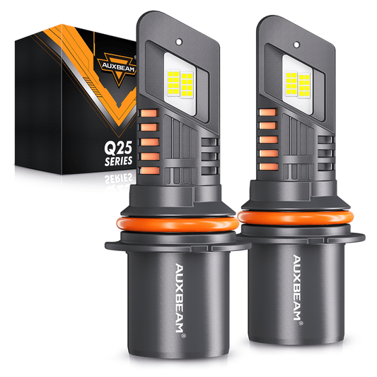 🆕9007/HB5 Bombillas LED para faros delanteros Serie Q25 Tamaño real 1:1 70W 20000LM 6500K Blanco frío | 2 bombillas