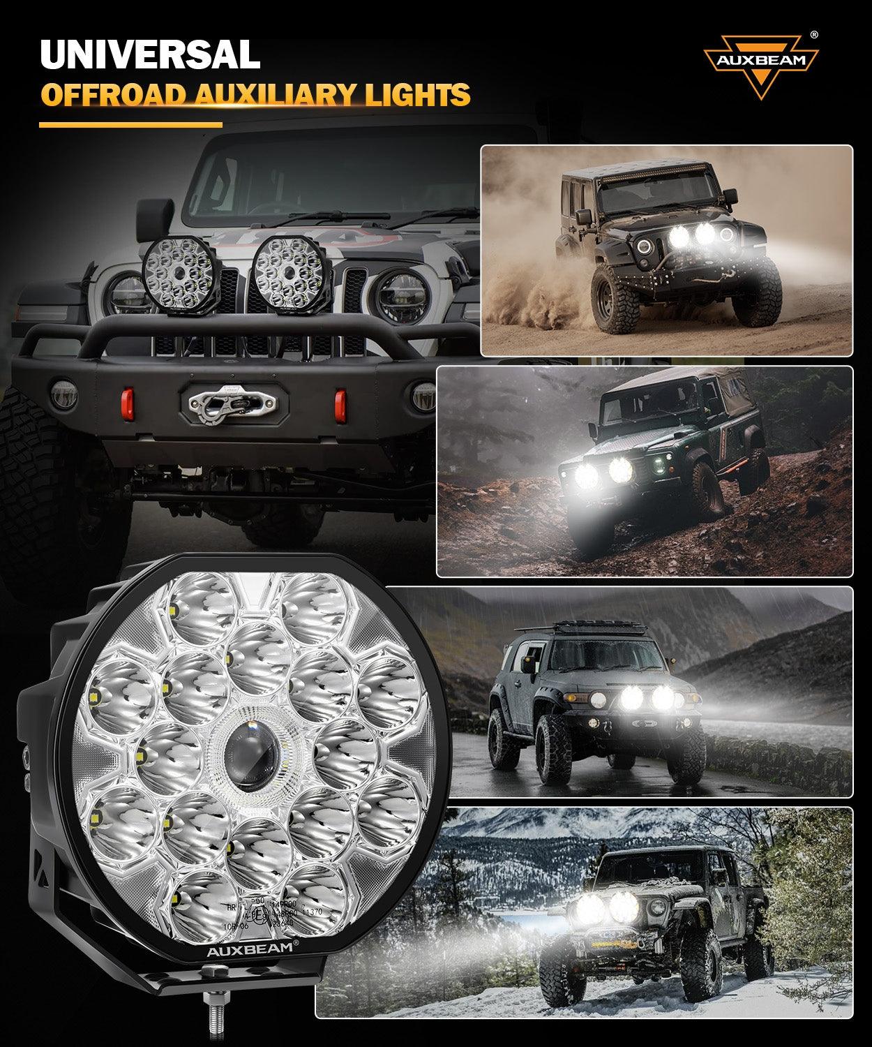 360-Ultra Series 8,5 pulgadas 220W LED Spot luz de conducción luces todoterreno con DRL blanco y luz de señal de giro ámbar