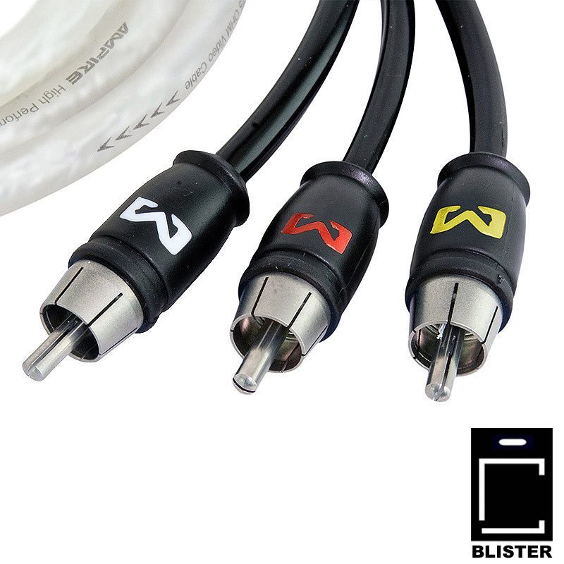AMPIRE AV cable 250cm, 3-channel, blister packaging