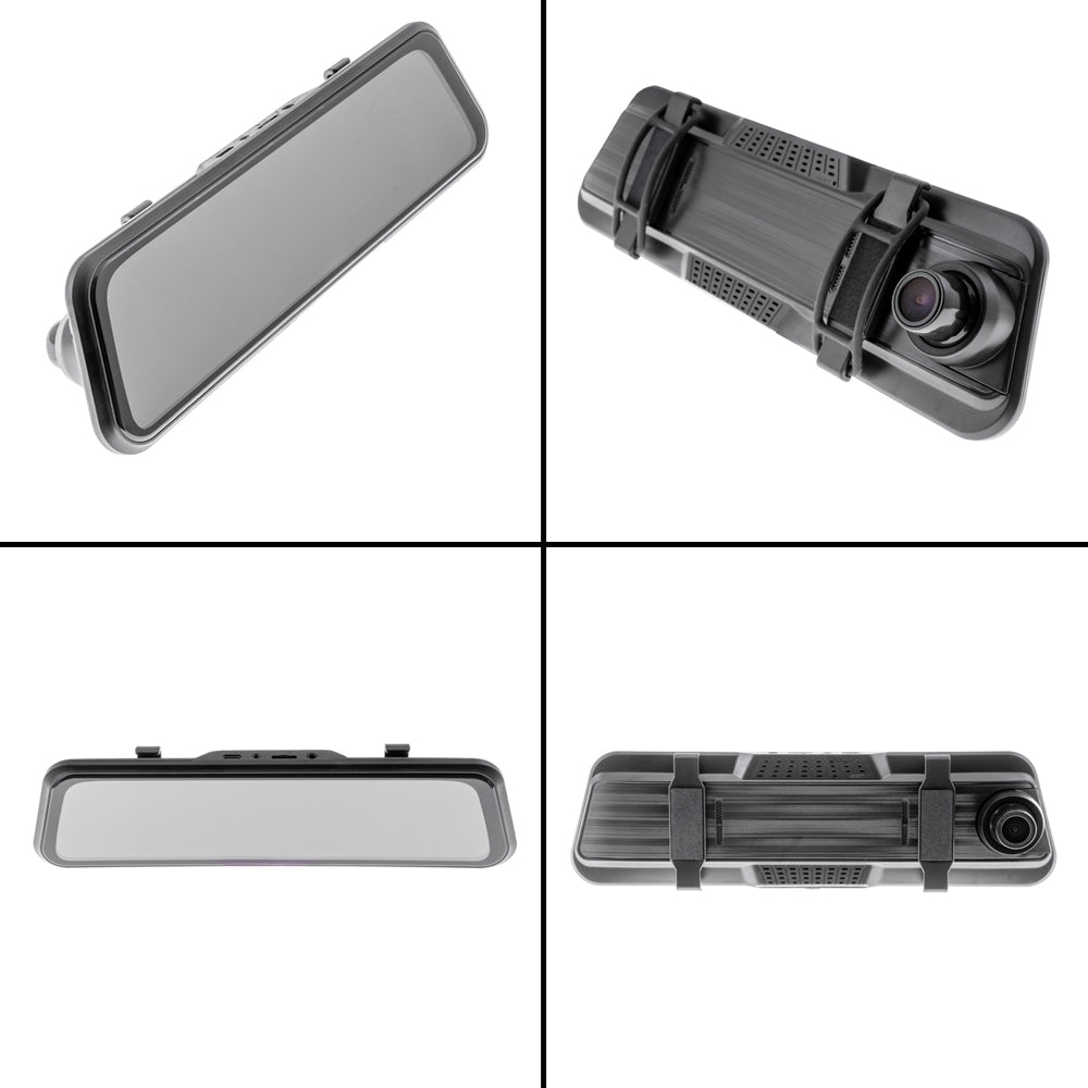 AMPIRE smartphone mirror monitor 22.9cm (9'') AHD Dual Dashcam & Rearview camera