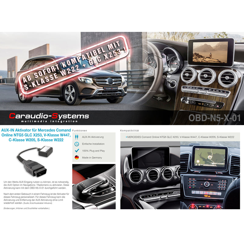 CAS AUX-IN Activator für MERCEDES Fahrzeuge mit Comand NTG5 (1x)