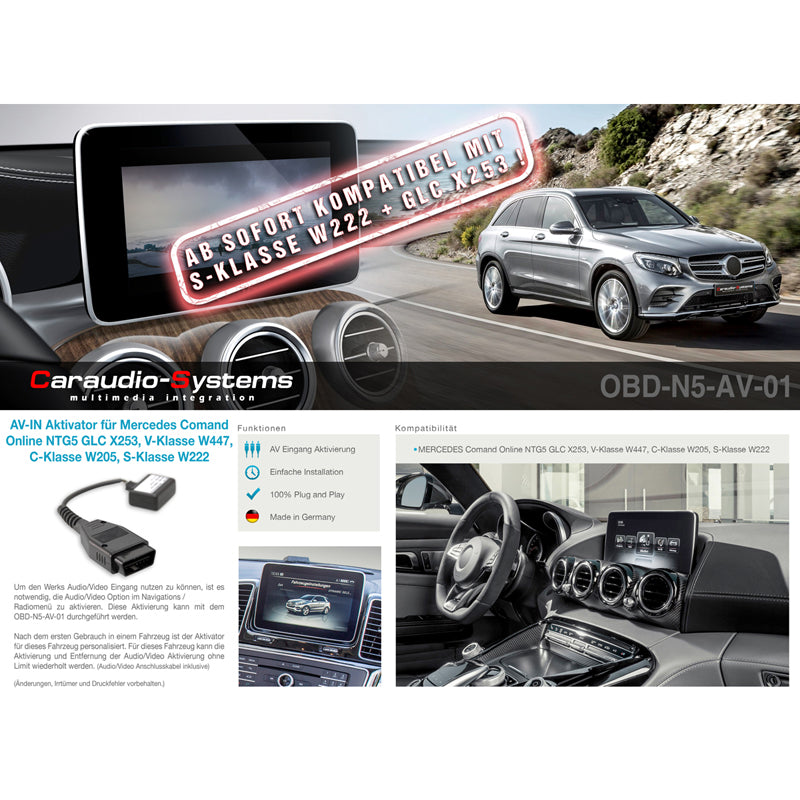 CAS AV-IN Activator für MERCEDES Fahrzeuge mit Comand NTG5 (1x)
