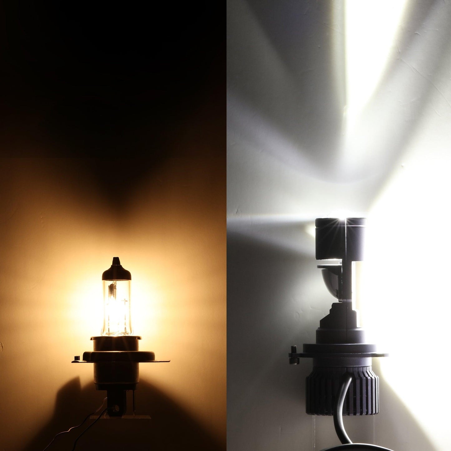 H4 LED Headlight Bulbs 110W 10000LM Mini Bi-LED Projector Lens Headlight 6000K Cool White | 2 bulbs