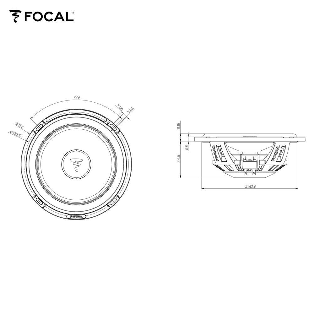 FOCAL Kompo-Lautsprecher FLAX EVO-Serie, 16.5cm, flache Bauform