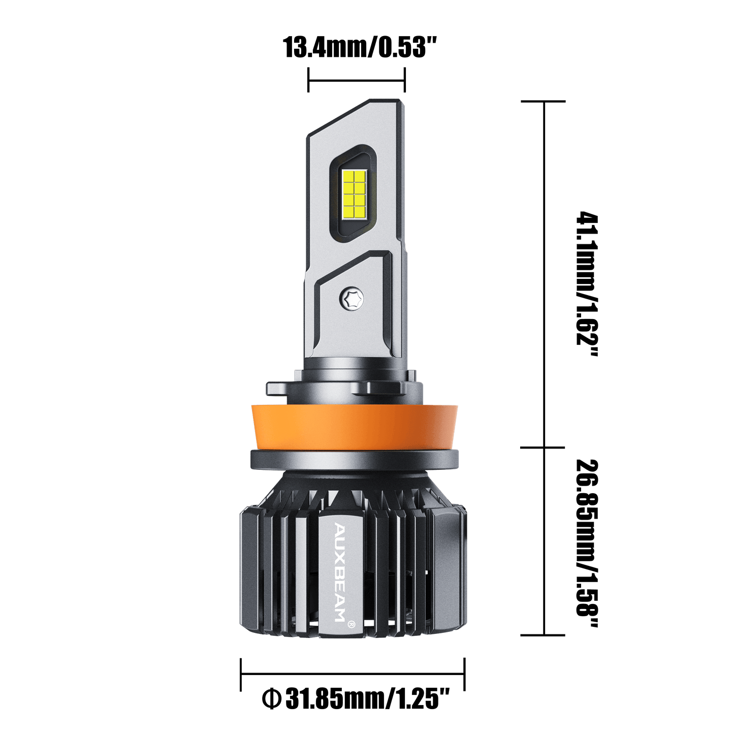H11/H9/H8 LED Headlight Bulbs 90W 20000LM F15 Series 20% Smaller Size 6500K Cool White | 2 Bulbs