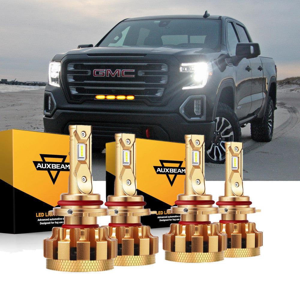 For 2002 GMC Sierra 1500 (Denali) F-16 Plus Series Built-in Canbus Automotive Grade 14000LM LED Light Bulbs High Low Beam Bundle