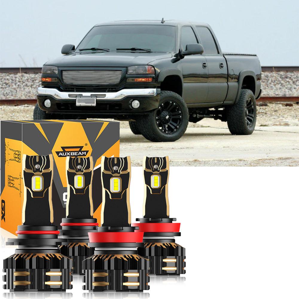 Para GMC Sierra 2500 HD 2007-2014 9005 H11 Paquete de bombillas LED para faros delanteros