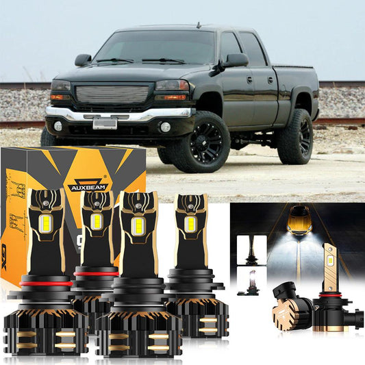 Para GMC Sierra 2500 HD 2003-2006 9005 9006 Paquete de bombillas LED para faros delanteros