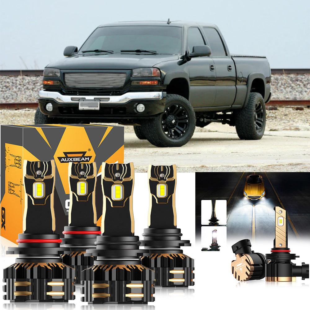 Para 2007 GMC Sierra 2500 HD Classic 9005 9006 Bombillas de faros LED