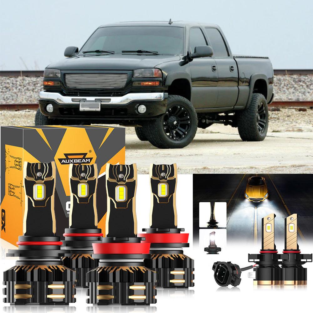 Para GMC Sierra 2500 HD 2007-2014 9005 H11 Paquete de bombillas LED para faros delanteros