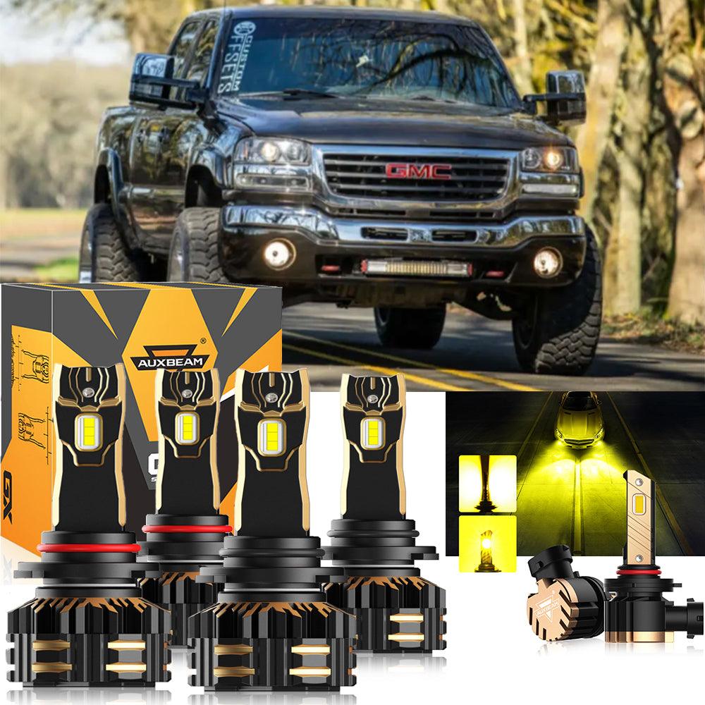 Para GMC Sierra 2500 9005 9006 2003-2004 Paquete de bombillas LED para faros delanteros