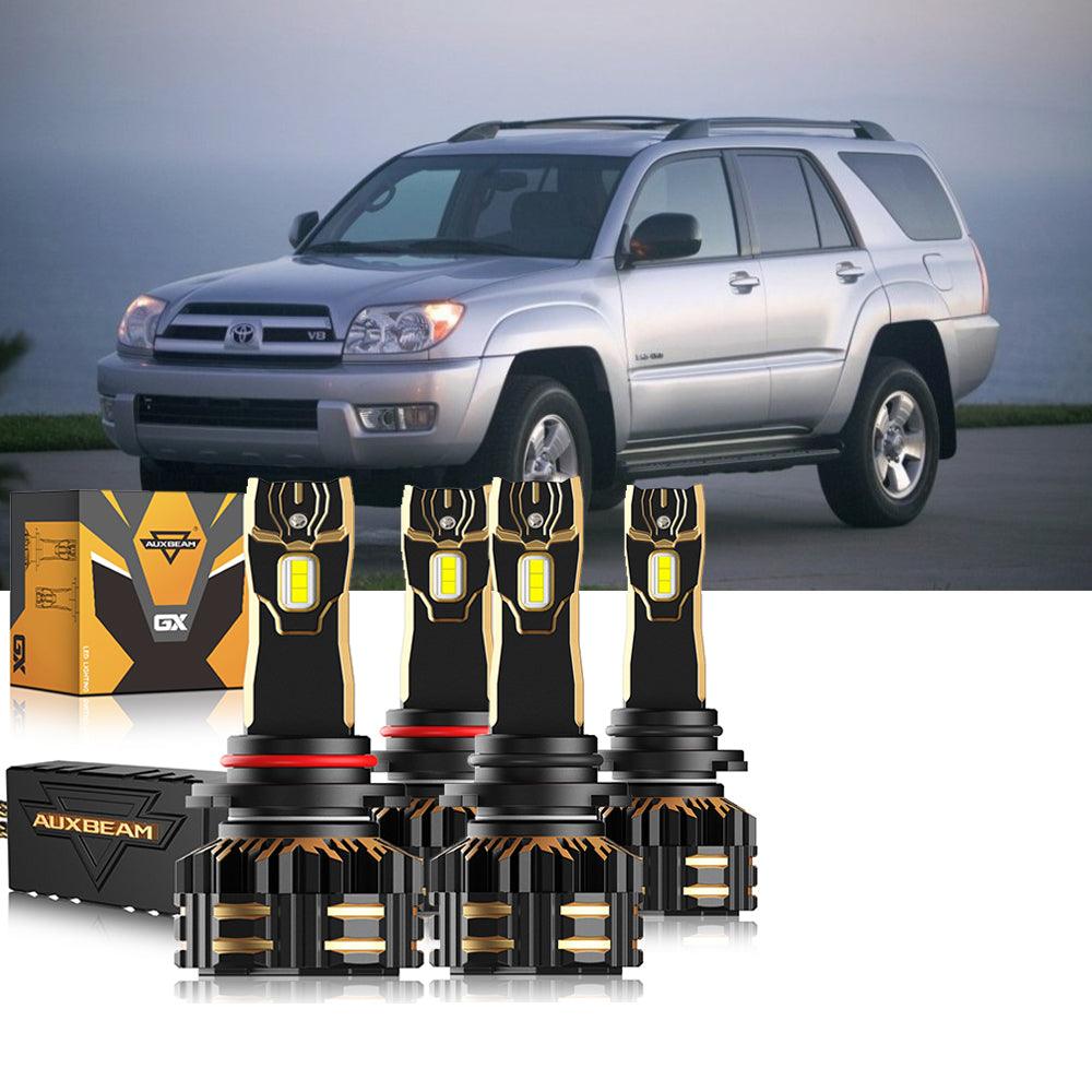 Para Toyota 4Runner 2003-2004 9005 9006 Paquete de bombillas LED para faros delanteros