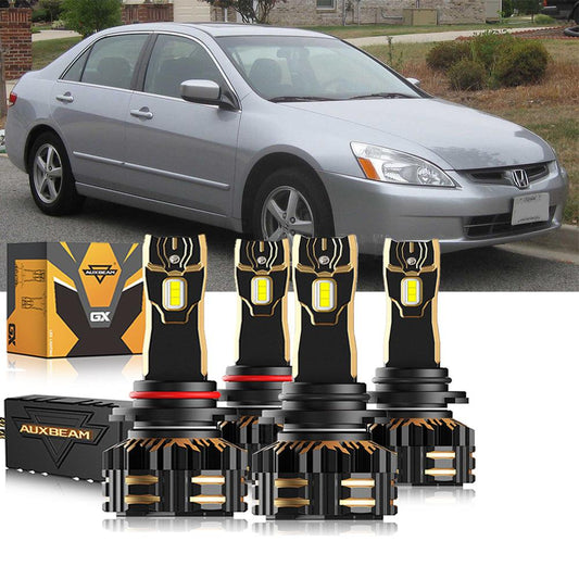 Para Honda Accord 2003 9005 9006 Paquete de bombillas LED para faros delanteros